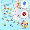 20Pcs 5 Colors Mushroom Handmade Lampwork Beads Strands LAMP-YW0001-23-3