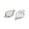 Natural Quartz Crystal Faceted Connector Charms G-L514-048G-03-2