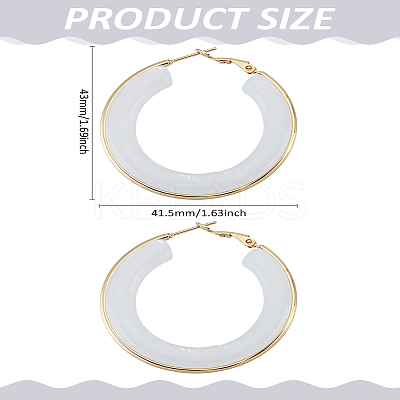 1 Pair 304 Stainless Steel Hoop Earrings For Women EJEW-LP0011-06A-1