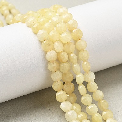 Natural Dyed White Jade Beads Strands G-C179-A6mm-08-1