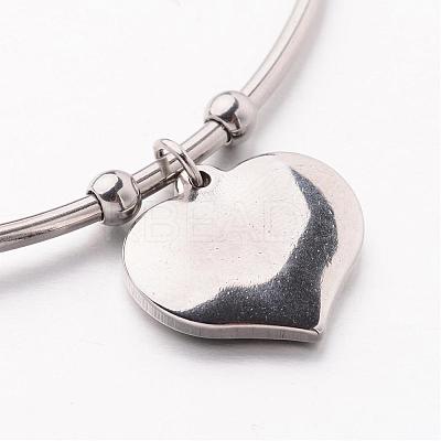 Tarnish Resistant 304 Stainless Steel Cuff Bangles BJEW-JB02389-01-1
