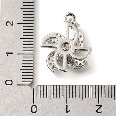 Brass Micro Pave Cubic Zirconia Pendants KK-B122-03C-P-1