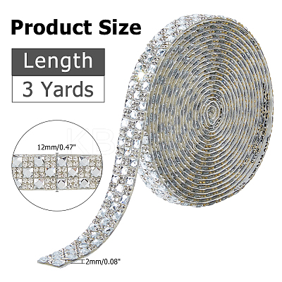 Glass Hotfix Rhinestone (Double Sided Adhesive On The Back) DIY-WH0683-90C-1