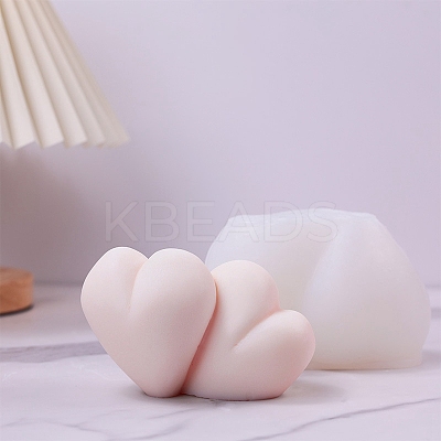 Double Heart DIY Food Grade Silicone Molds PW-WG21561-01-1