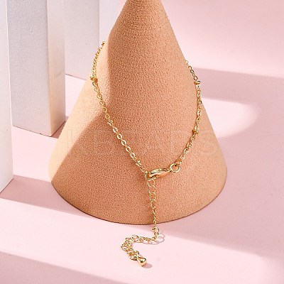 Brass Cable Chain Bracelets for Women BJEW-G735-20G-1