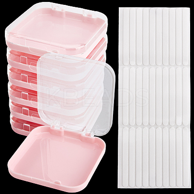 9Pcs Plastic Fake Nail Tips Storage Box CON-SP0001-15A-1