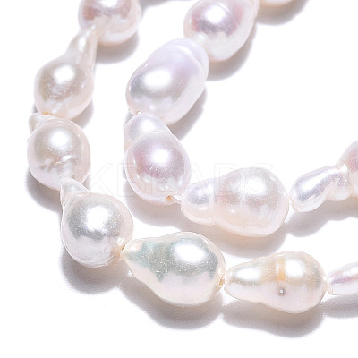 Natural Baroque Pearl Keshi Pearl Beads Strands X1-PEAR-S020-F10-02-1