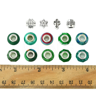 DIY Tibetan Style Alloy & Resin European Beads Making Finding Kits DIY-FS0006-78A-1