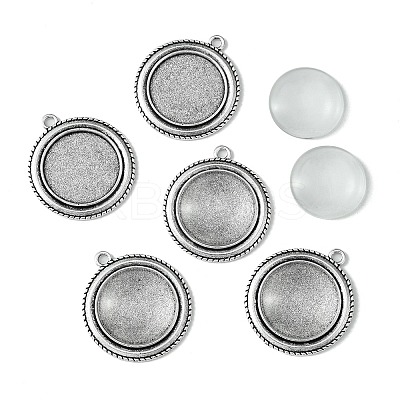 DIY Blank Tibetan Style Alloy Pendants Making Kit DIY-FS0005-80C-1