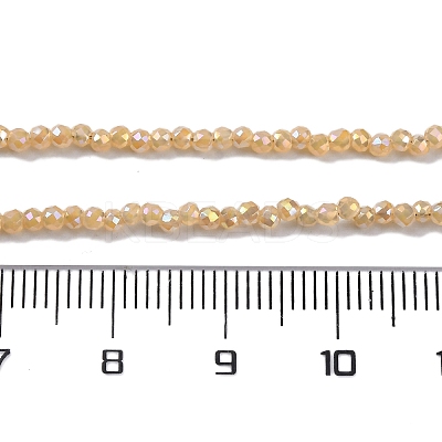 Transparent Electroplate Glass Beads Strands EGLA-H107-01A-AB08-1