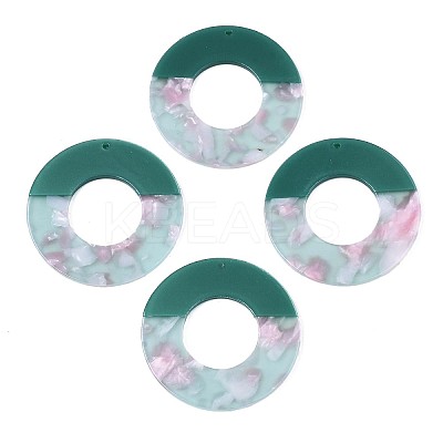 Translucent Cellulose Acetate(Resin) Pendants KY-T040-49B-1