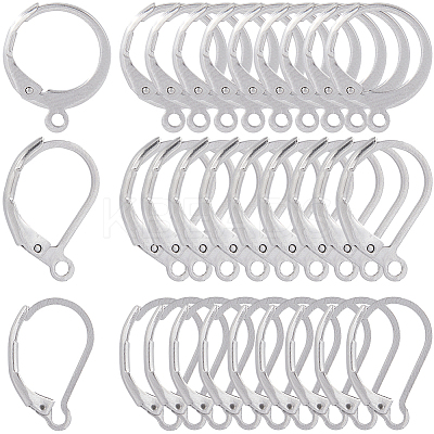 3 Style 304 Stainless Steel Leverback Earring Findings STAS-SC0007-58P-1