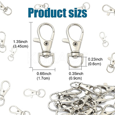 Alloy Swivel Lobster Claw Clasps FIND-YW0004-26B-1