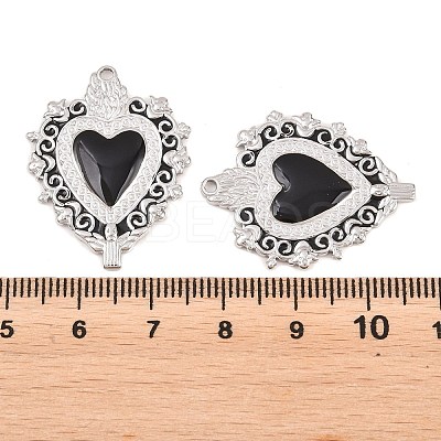 304 Stainless Steel Enamel Pendants STAS-K293-21P-1