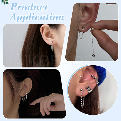 10Pair 304 Stainless Steel Ball Stud Earring EJEW-UN00022-1