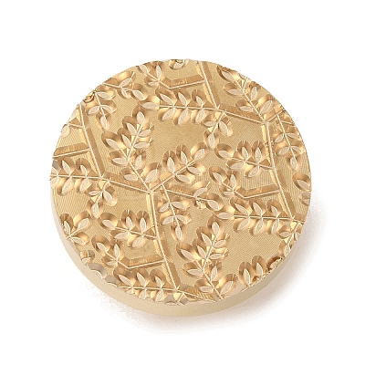 Golden Plated Round Shaped Wax Seal Brass Stamp Head STAM-K001-07G-03-1