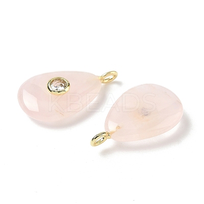 Natural Rose Quartz Pendants G-H318-04G-03-1