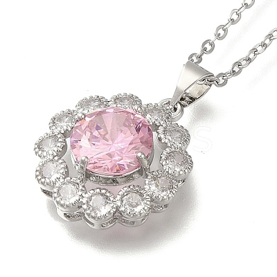 304 Stainless Steel Cable Chain Necklaces NJEW-H040-18P-03-1