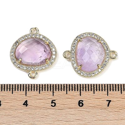 Natural Amethyst Faceted Oval Links G-B126-01G-11-1