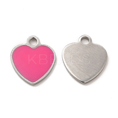 304 Stainless Steel Enamel Pendants X-STAS-M308-16P-02-1
