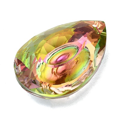 Electroplated Glass Pendants GLAA-G122-07C-1