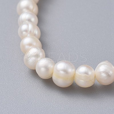 Stretch Grade A Natural Freshwater Pearl Bracelets BJEW-JB04623-04-1