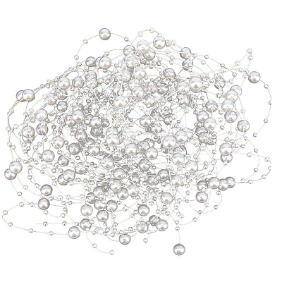 10 Strands Acrylic Imitation Pearl Beaded Trim Garland Strand OCOR-GF0001-45-03-1