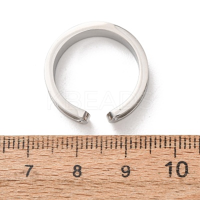 304 Stainless Steel Cuff Open Rings SA-CBACA70-01B-P-1