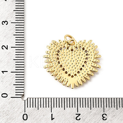 Brass Micro Pave Cubic Zirconia Pendants KK-K302-20E-G-1