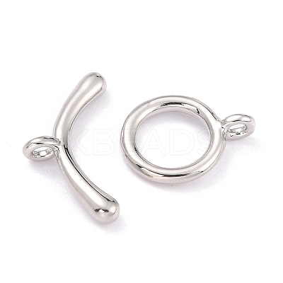Rack Plating Brass Toggle Clasps KK-B036-09P-1