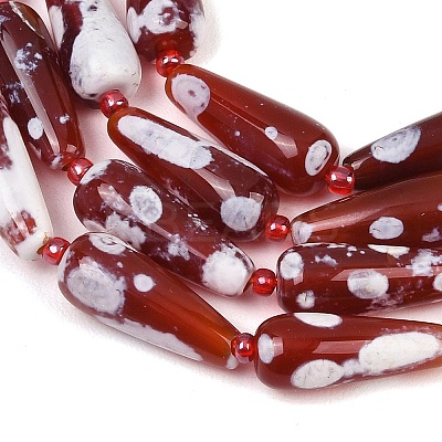 Natural Fire Crackle Agate Beads Strands G-K393-F01-8x20-1
