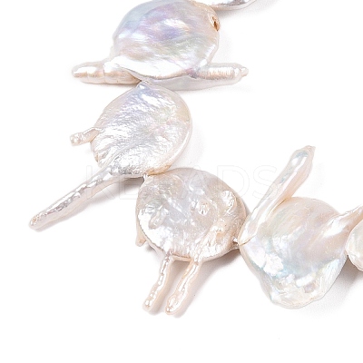 Natural Baroque Keshi Pearl Beads Strands PEAR-S018-06F-1