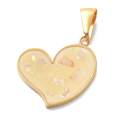 Ion Plating(IP) 304 Stainless Steel Enamel Pendants STAS-Z098-46G-1