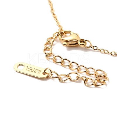 Ion Plating(IP) 304 Stainless Steel Rectangle Bar Pendant Necklaces NJEW-P290-01G-1