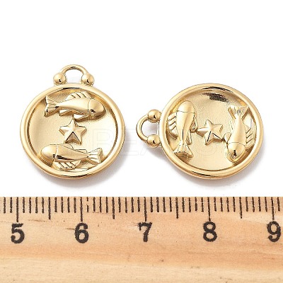 PVD Vacuum Plating 304 Stainless Steel Rhinestone Pendants STAS-R130-01G-08-1