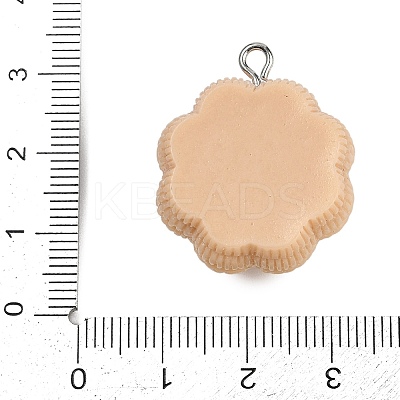 Opaque Resin Pendants LS-RESI-S016-01H-1