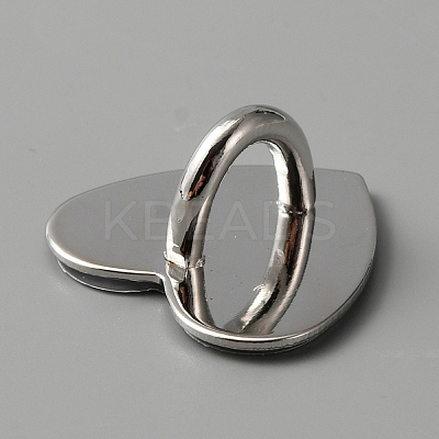 Metal Cell Phone Finger Ring Adhesive Metal Phone Finger Grip Loop Stand Heart Grip Holder Phone Charm Hook for DIY Hanging Supplies AJEW-WH0332-62P-1