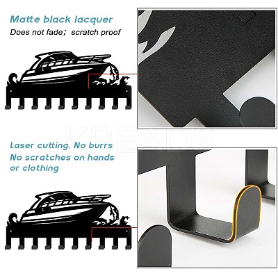 Iron Wall Mounted Hooks Hangers HJEW-WH0018-157-1