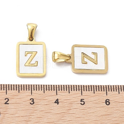 Ion Plating(IP) 304 Stainless Steel Pave Shell Pendants STAS-G327-01G-Z-1