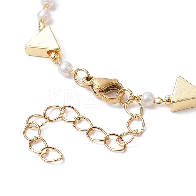 Handmade CCB Plastic Imitation Pearl Beaded Chains Bracelet Making AJEW-JB01150-25-1