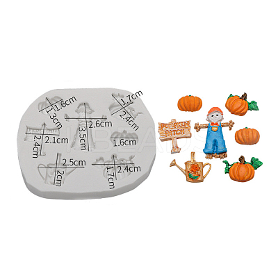 DIY Autumn Ornament Food Grade Silicone Statue Molds DIY-G054-B03-1