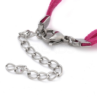 Faux Suede Double Cord Bracelet Making STAS-M084-10P-05-1