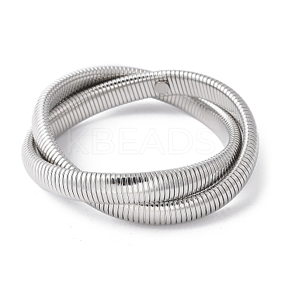304 Stainless Steel Stretch Bracelets BJEW-A031-01I-P-1