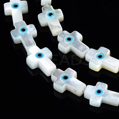 Natural White Shell Mother of Pearl Shell Beads SHEL-N026-156-1