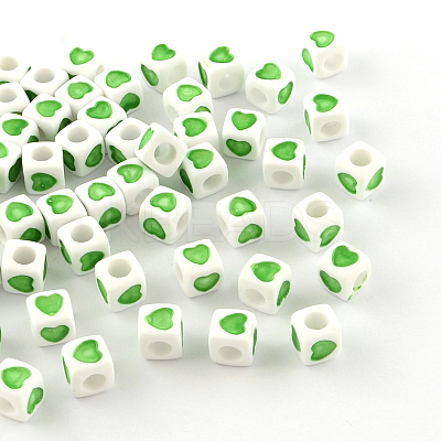 Opaque Acrylic European Beads OPDL-S078-03-1