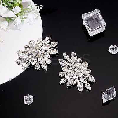 2Pcs Detachable Flower Shoe Decoration AJEW-FG0002-05-1