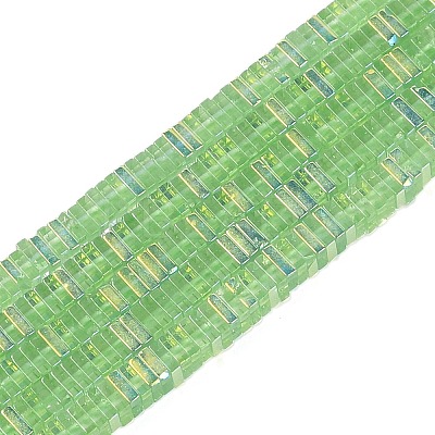 Electroplate Glass Beads Strands GLAA-B023-01A-10-1