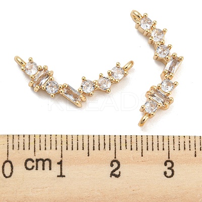 Brass Pave Clear Cubic Zirconia Pendants KK-Q789-43G-1