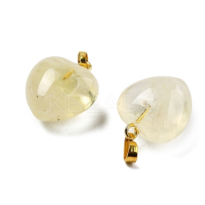 Natural Lemon Quartz Pendants G-J386-H18-G-1