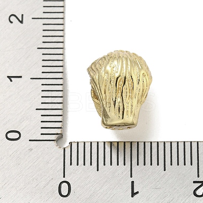 Brass Micro Pave Camellia Cubic Zirconia Beads ZIRC-P119-08G-1